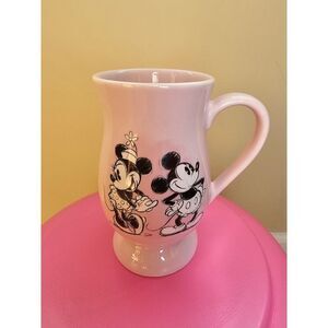 Disney Mickey Mouse & Minnie Pink Coffee Latte Mug Cup 13oz